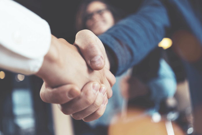 Forhandlingsteknik handshake