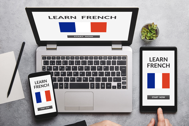 Online franskkursus via Zoom, Teams eller Google Meet